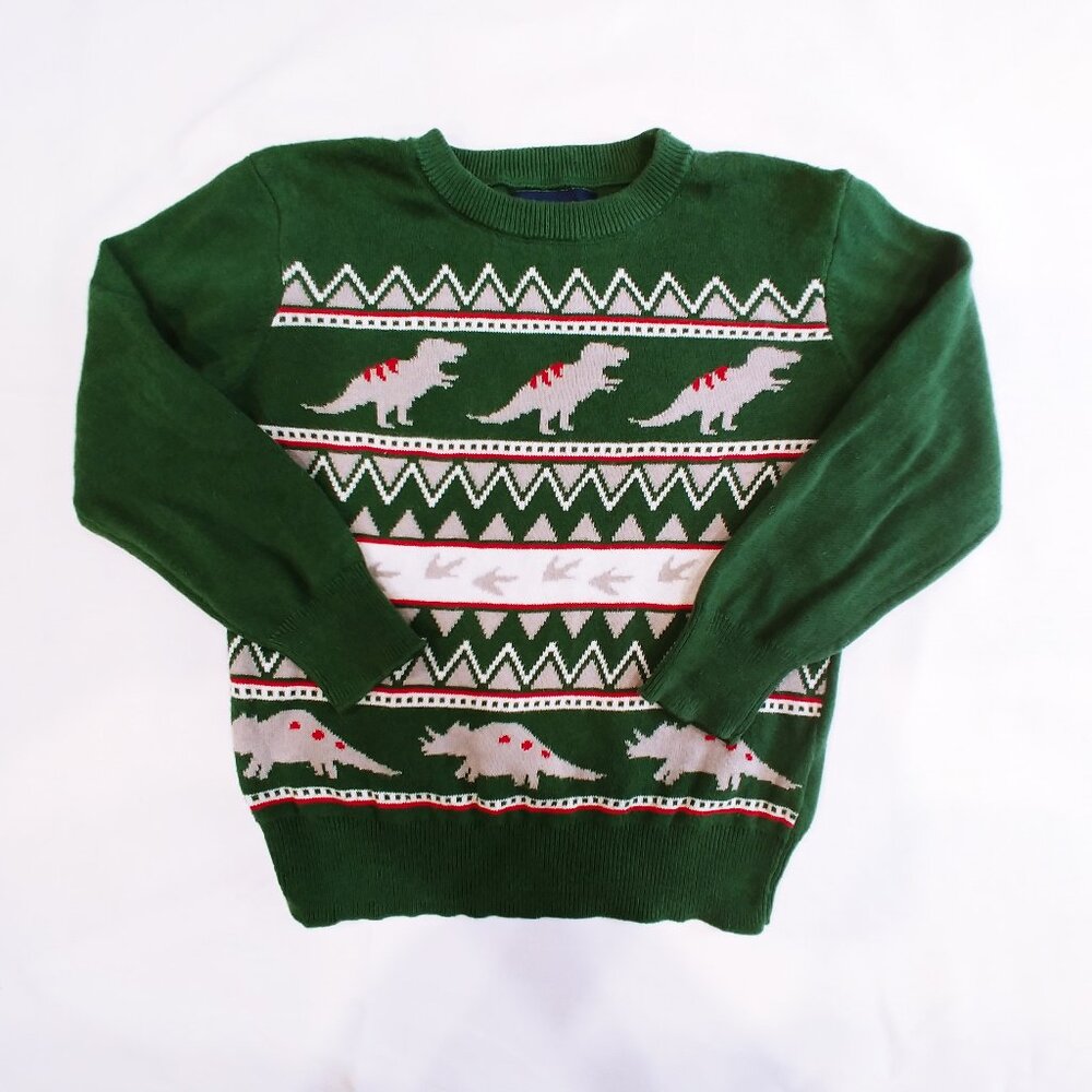 Andy & Evan Fair Isle Dinosaurs Sweater 3T